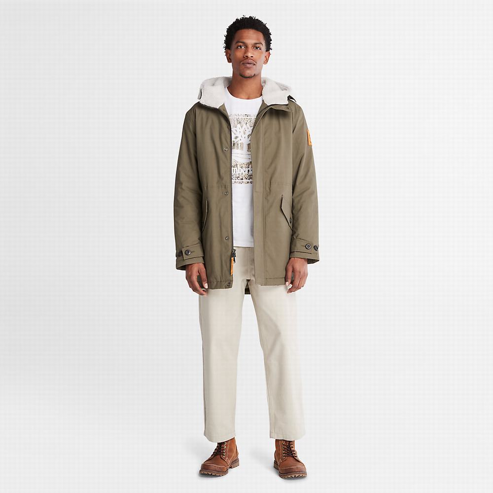 Pánské Bundy Parka Timberland Mt. Kelsey Fishtail Tmavě Zelene | TI42038-354