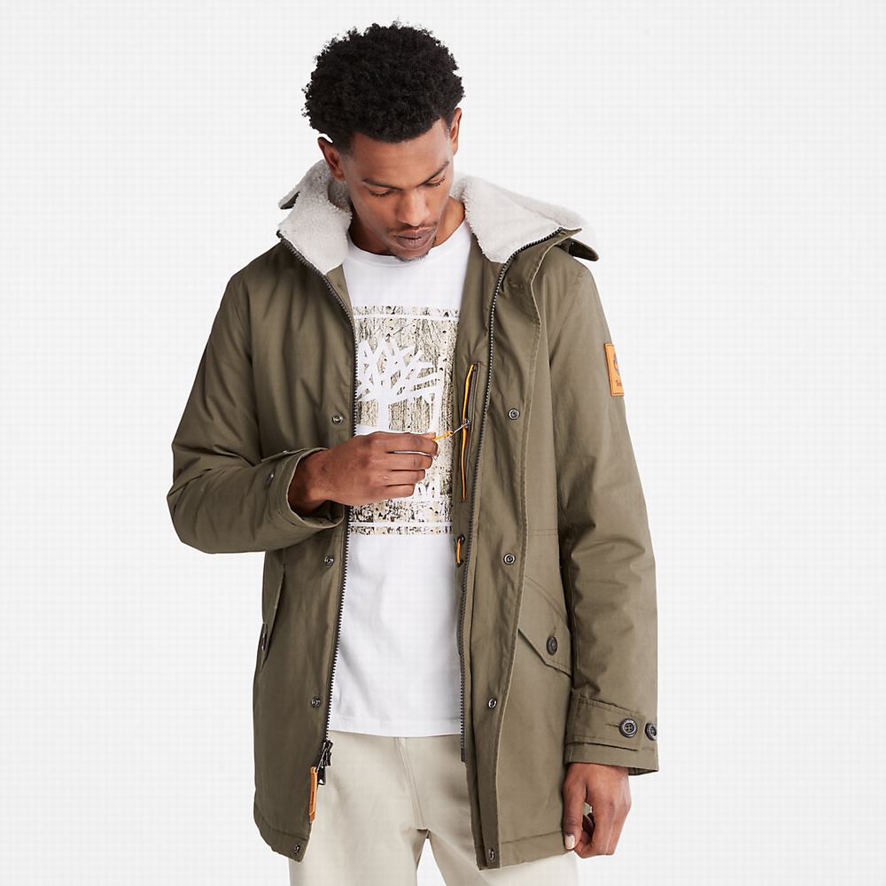 Pánské Bundy Parka Timberland Mt. Kelsey Fishtail Tmavě Zelene | TI42038-354