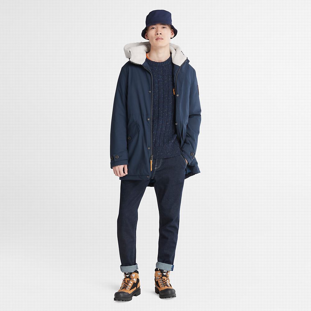 Pánské Bundy Parka Timberland Mt. Kelsey Fishtail Tmavě Blankyt | TI98743-236