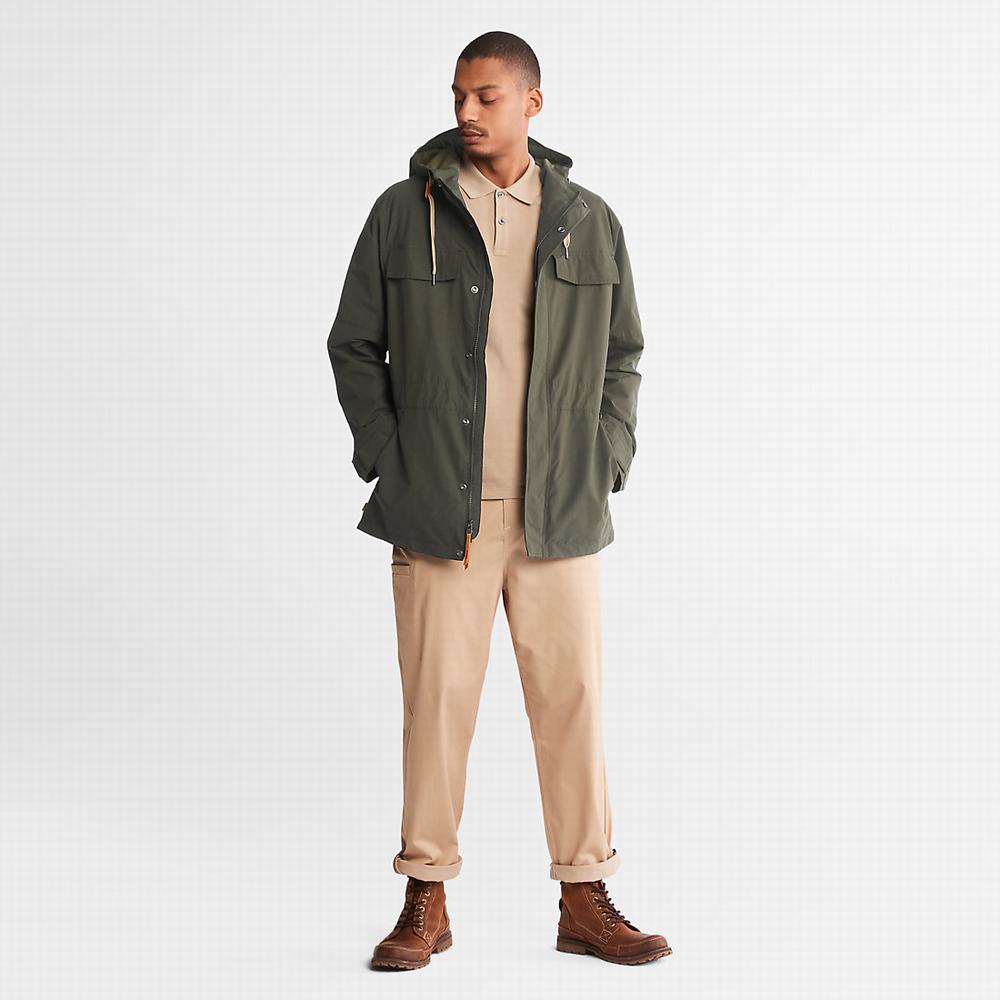 Pánské Bundy Parka Timberland Outdoor Heritage Field Tmavě Zelene | TI97134-304