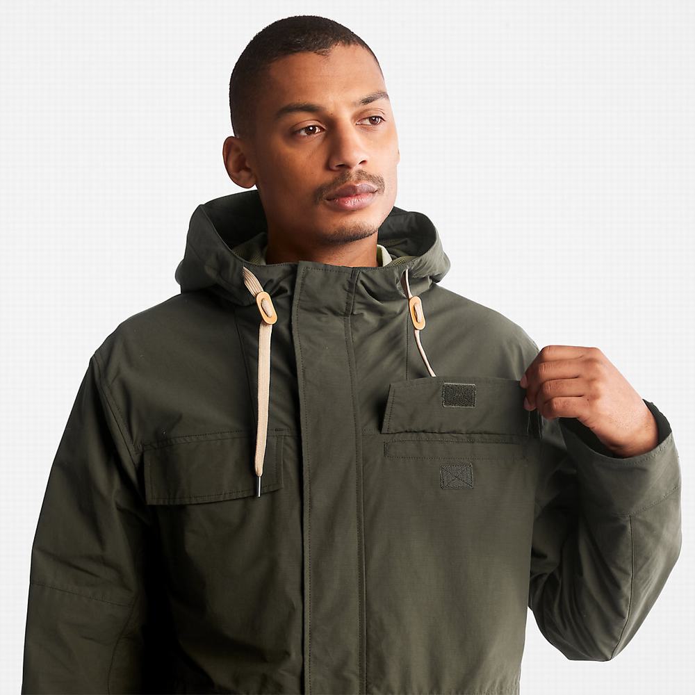 Pánské Bundy Parka Timberland Outdoor Heritage Field Tmavě Zelene | TI97134-304