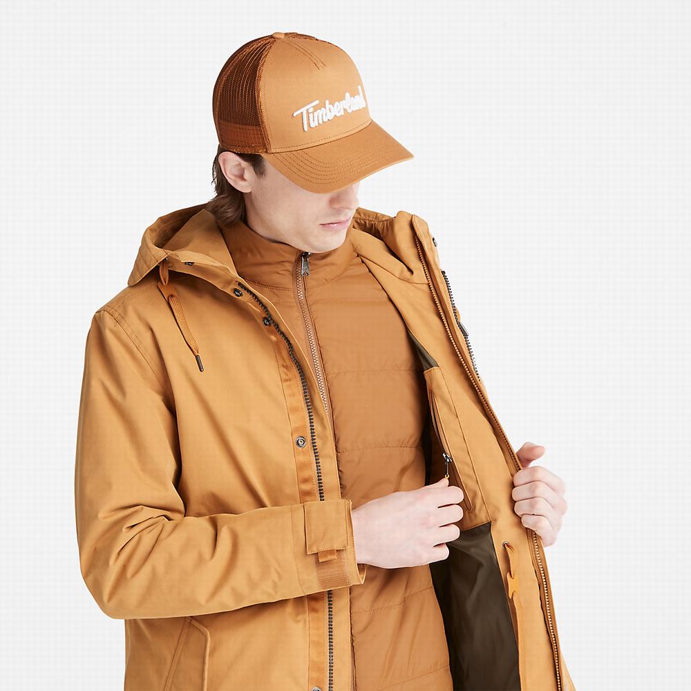 Pánské Bundy Parka Timberland Snowdon Peak 3-in-1 DryVent™ Světle Hnědé | TI51329-967