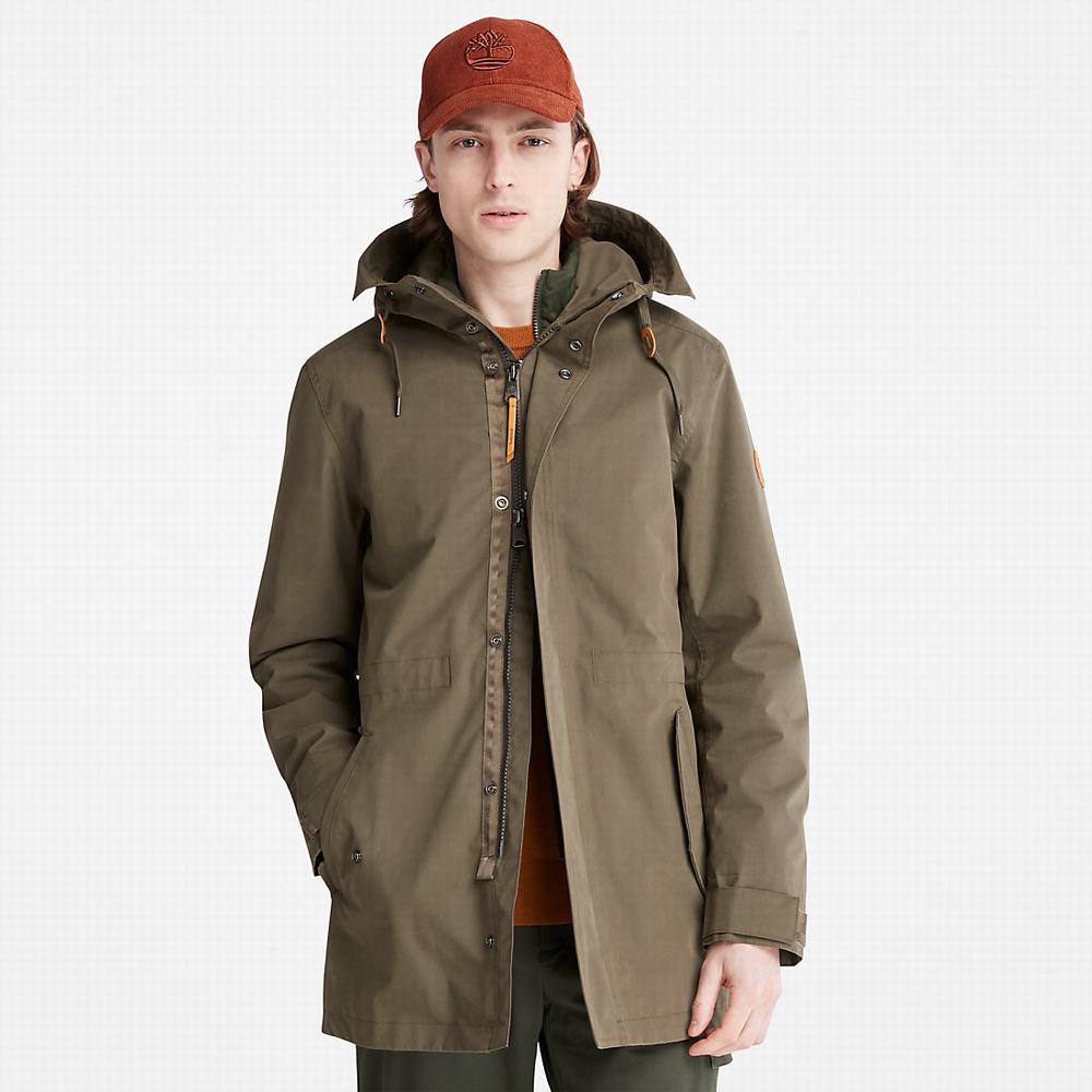 Pánské Bundy Parka Timberland Snowdon Peak 3-in-1 Waterproof Zelene | TI59742-259
