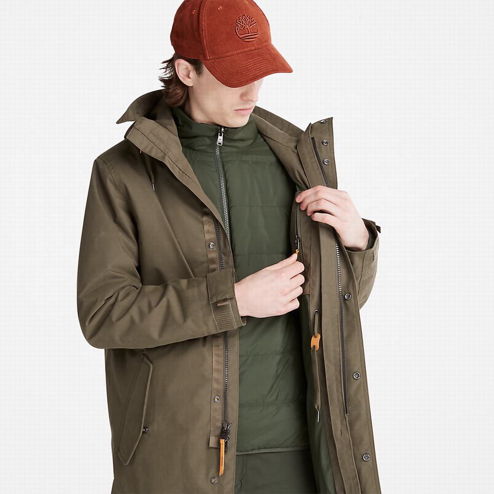 Pánské Bundy Parka Timberland Snowdon Peak 3-in-1 Waterproof Zelene | TI59742-259