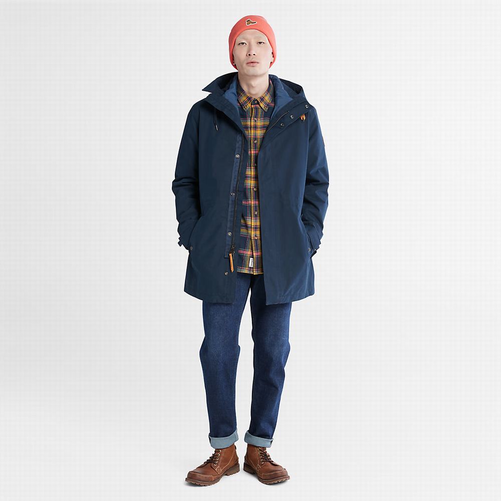Pánské Bundy Parka Timberland Snowdon Peak 3-in-1 Waterproof Tmavě Blankyt | TI86490-572