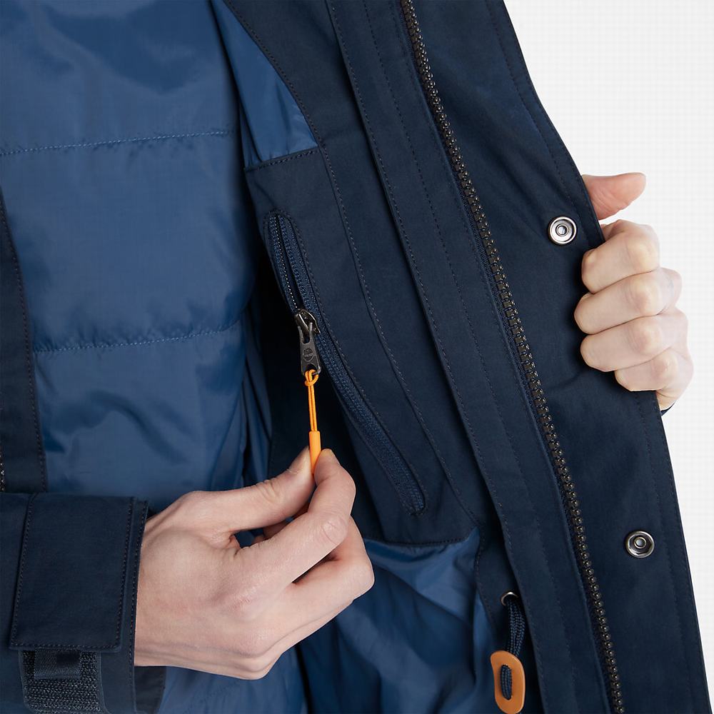 Pánské Bundy Parka Timberland Snowdon Peak 3-in-1 Waterproof Tmavě Blankyt | TI86490-572