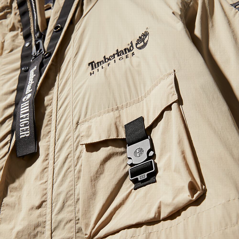 Pánské Bundy Parka Timberland Tommy Hilfiger x Timberland® Re-imagined Reversible Cargo Béžový | TI32906-968