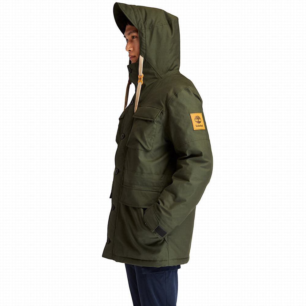 Pánské Bundy Parka Timberland Wilmington DryVent™ Field Tmavě Zelene | TI62845-518