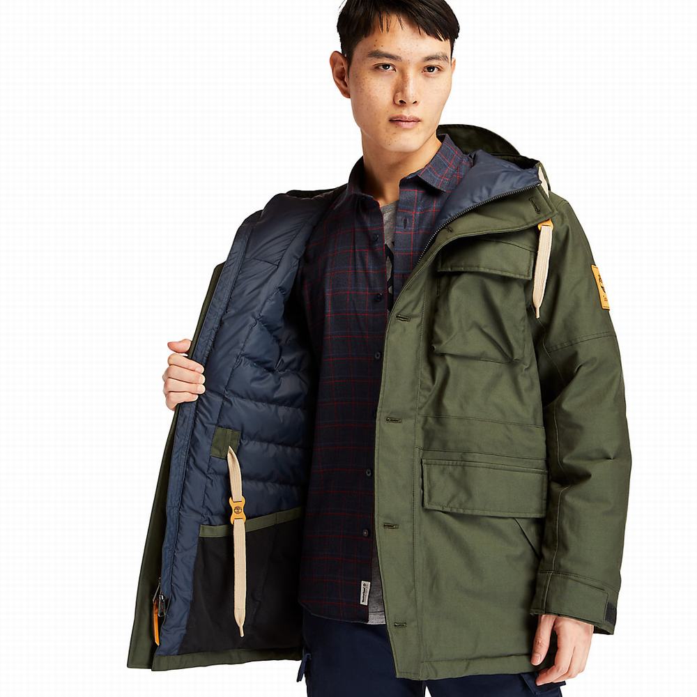 Pánské Bundy Parka Timberland Wilmington DryVent™ Field Tmavě Zelene | TI62845-518