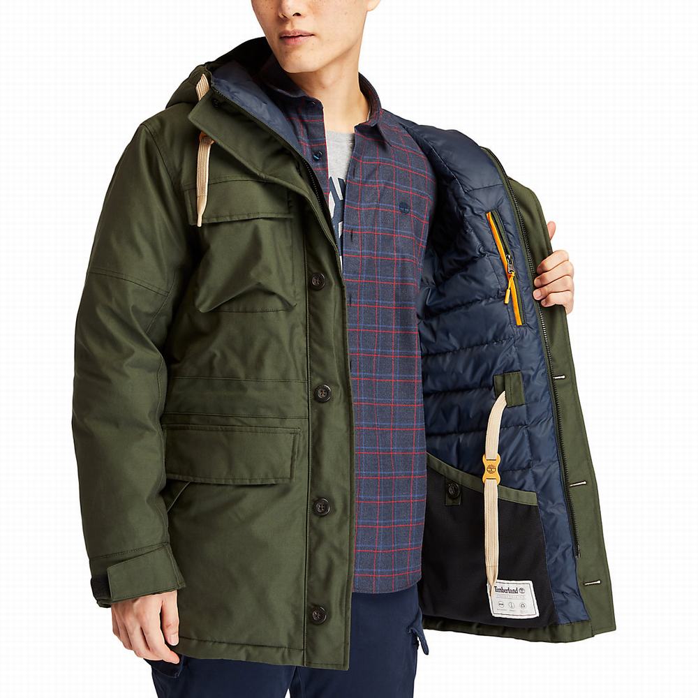 Pánské Bundy Parka Timberland Wilmington DryVent™ Field Tmavě Zelene | TI62845-518