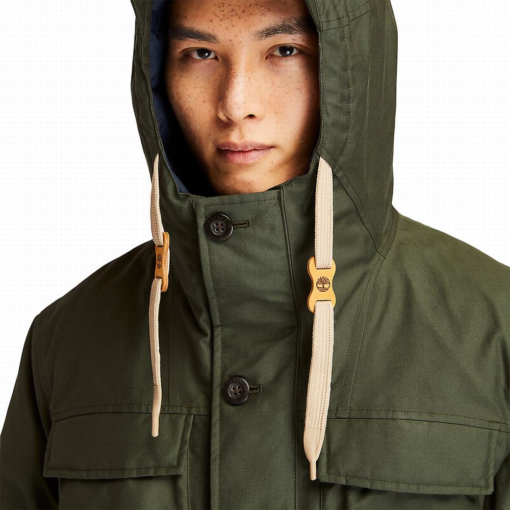 Pánské Bundy Parka Timberland Wilmington DryVent™ Field Tmavě Zelene | TI62845-518
