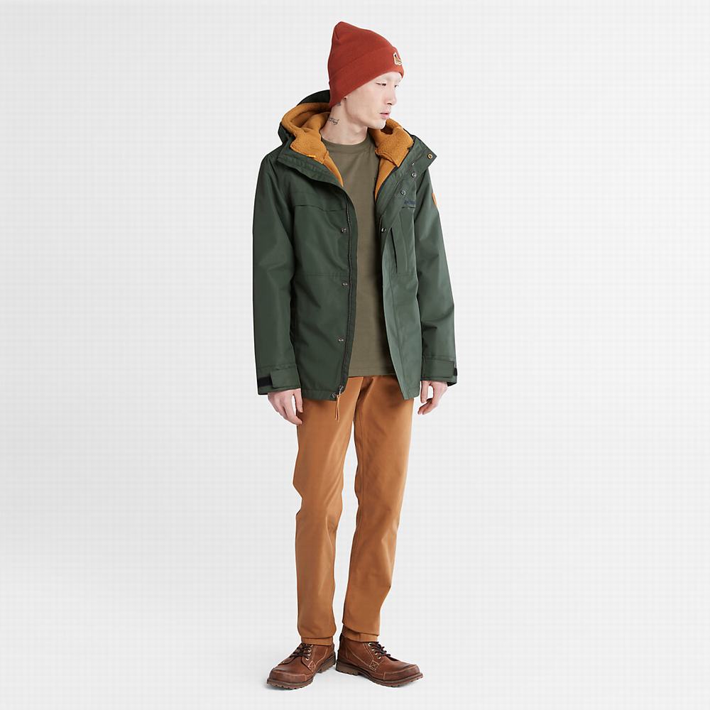 Pánské Bundy Timberland Benton 3-in-1 Tmavě Zelene | TI83521-914