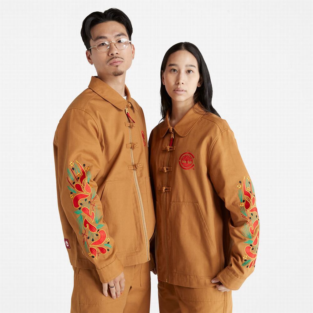 Pánské Bundy Timberland CLOT x Timberland® Duck Platene Chore Hnědé | TI53719-783