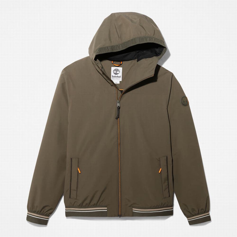 Pánské Bundy Timberland Coastal Cool S Kapucí Bomber Tmavě Zelene | TI67409-862