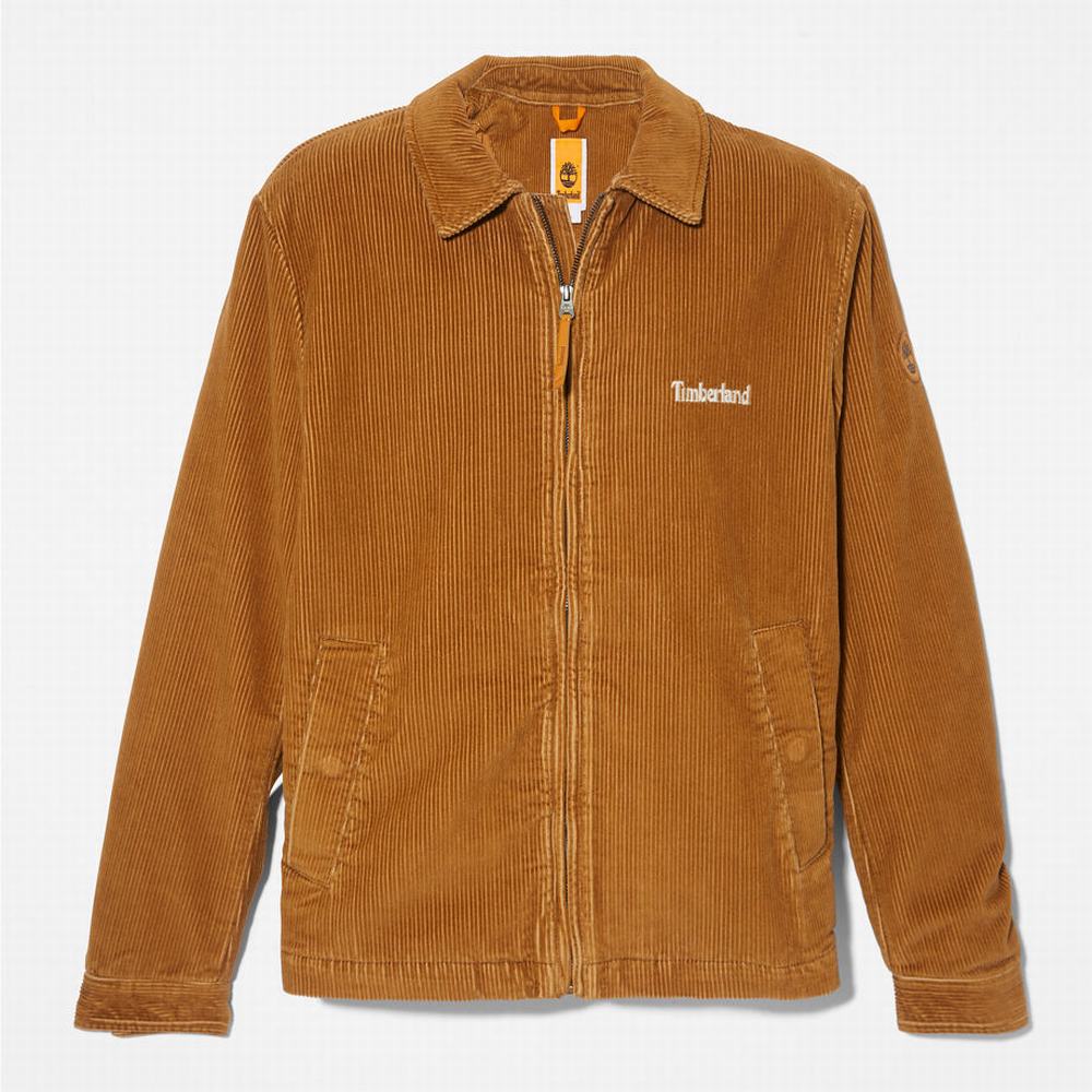 Pánské Bundy Timberland Corduroy Chore Hnědé | TI36192-159