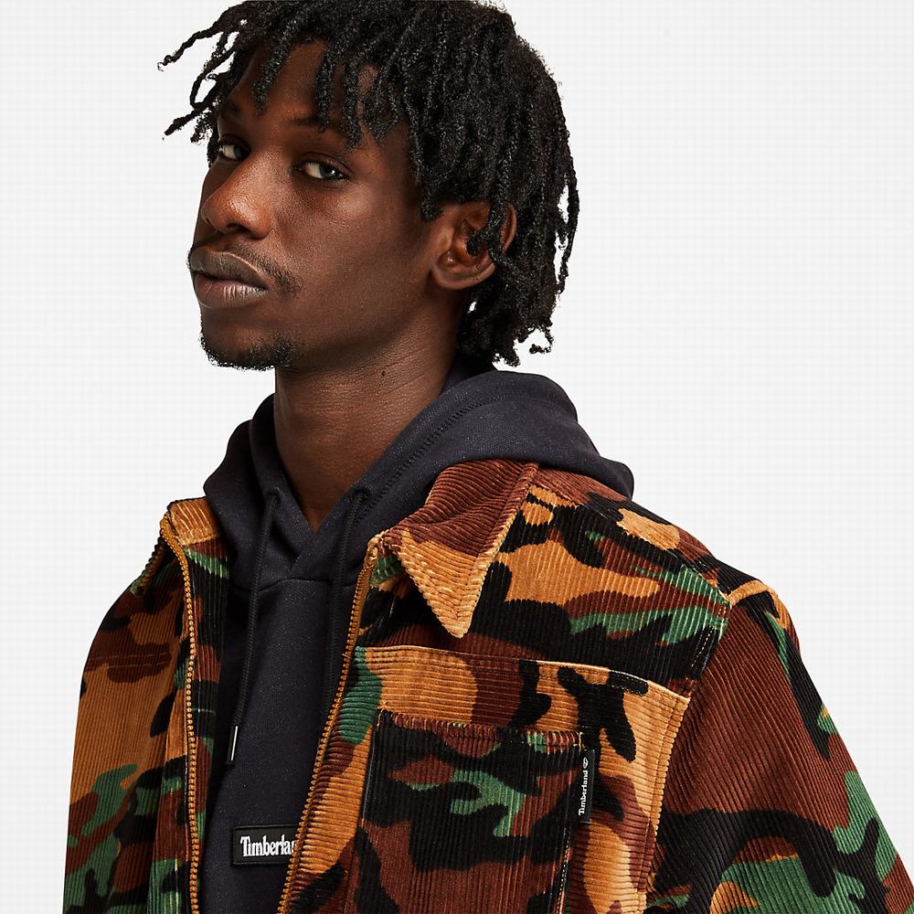Pánské Bundy Timberland Corduroy Chore Maskáčové | TI26519-501