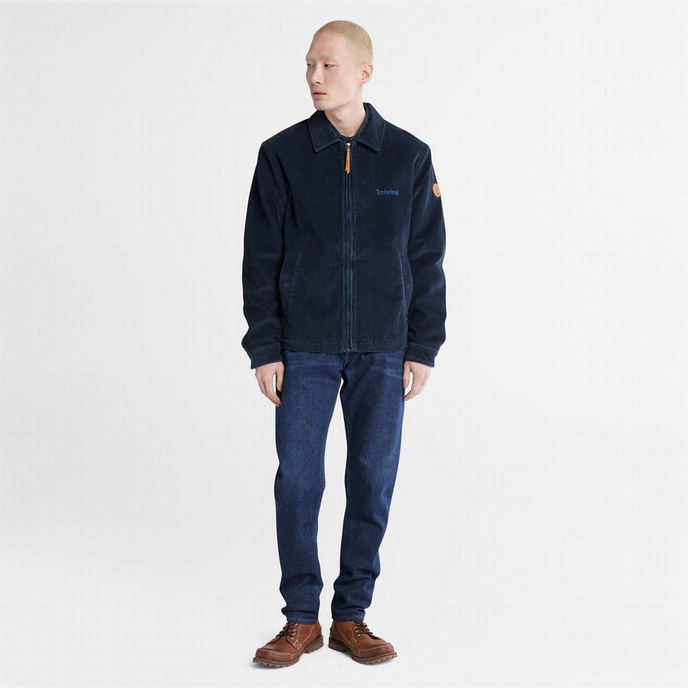 Pánské Bundy Timberland Corduroy Chore Tmavě Blankyt | TI72068-240