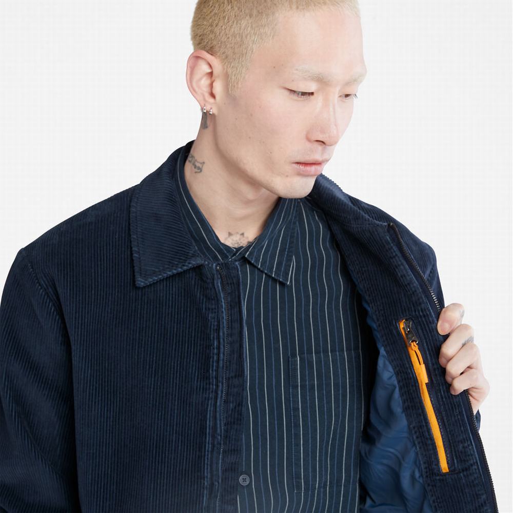 Pánské Bundy Timberland Corduroy Chore Tmavě Blankyt | TI72068-240
