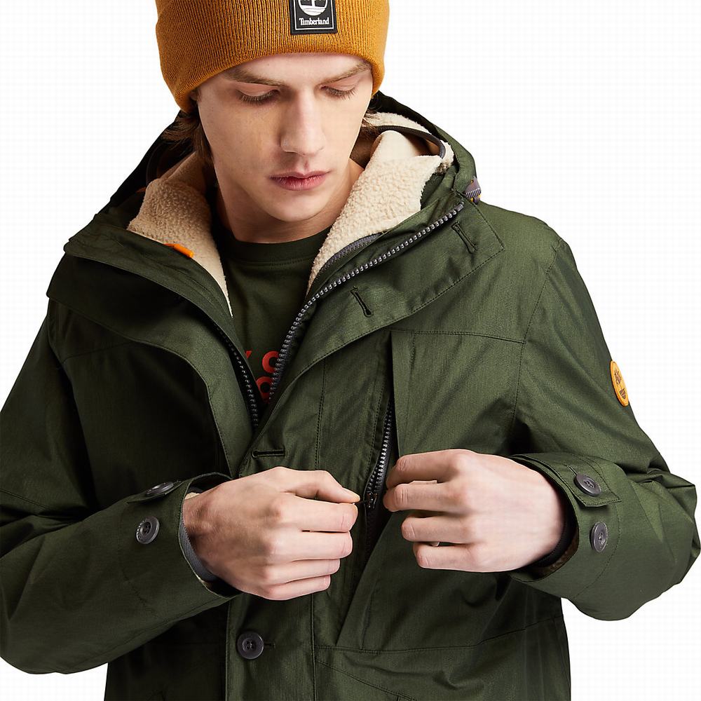 Pánské Bundy Timberland Ecoriginal 3-in-1 EK+ Tmavě Zelene | TI39587-951