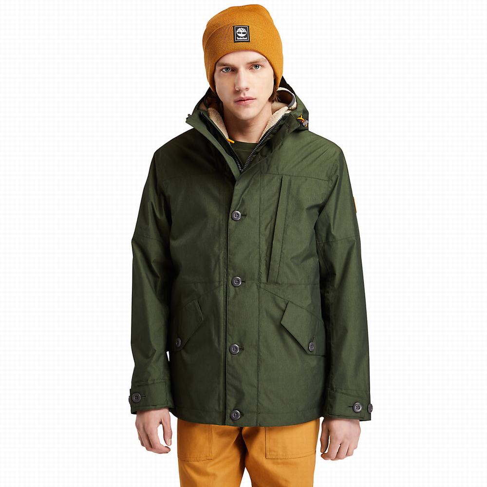 Pánské Bundy Timberland Ecoriginal 3-in-1 EK+ Tmavě Zelene | TI39587-951