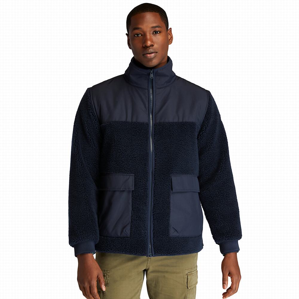 Pánské Bundy Timberland Ecoriginal Faux-shearling Fleece Tmavě Blankyt | TI76941-749