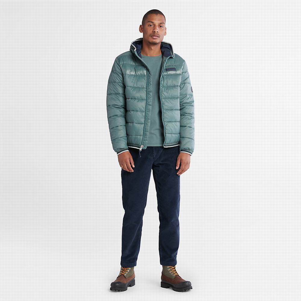 Pánské Bundy Timberland Garfield Midweight S Kapucí Puffer Zelene | TI56107-132