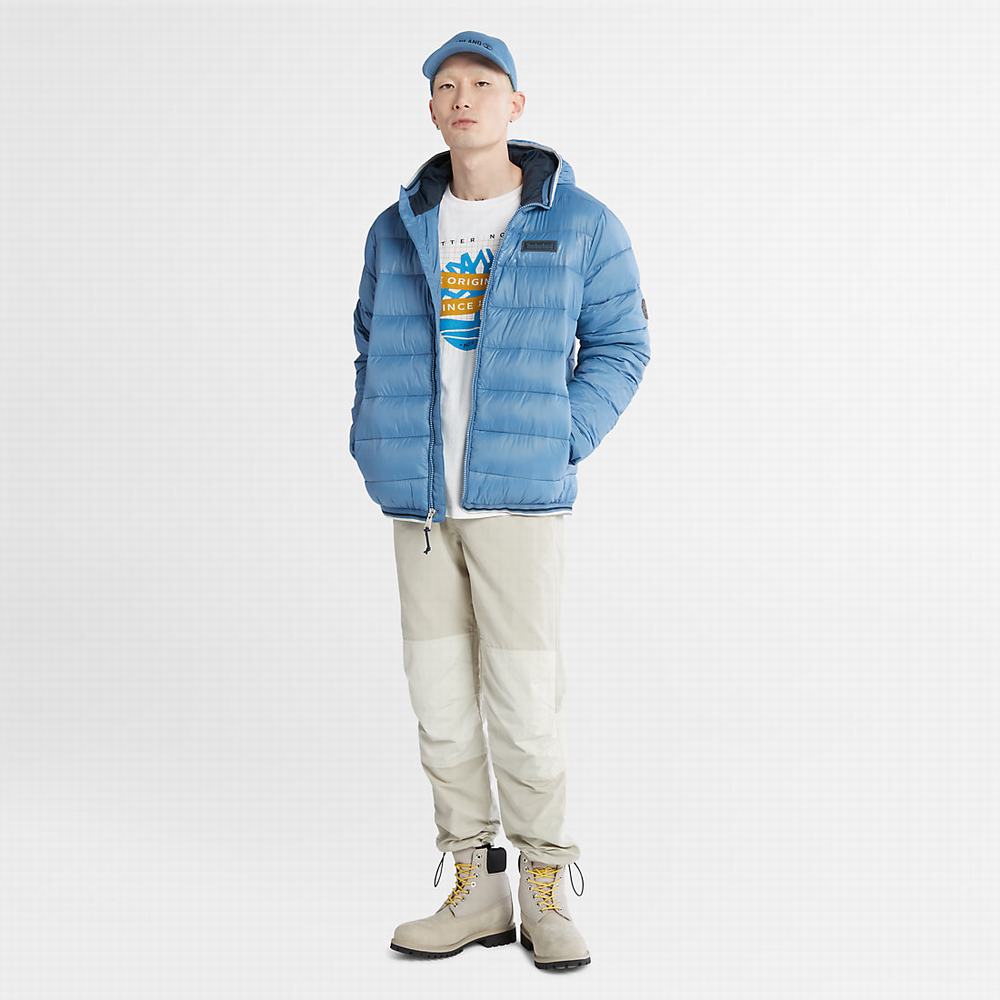 Pánské Bundy Timberland Garfield Midweight S Kapucí Puffer Blankyt | TI59401-527