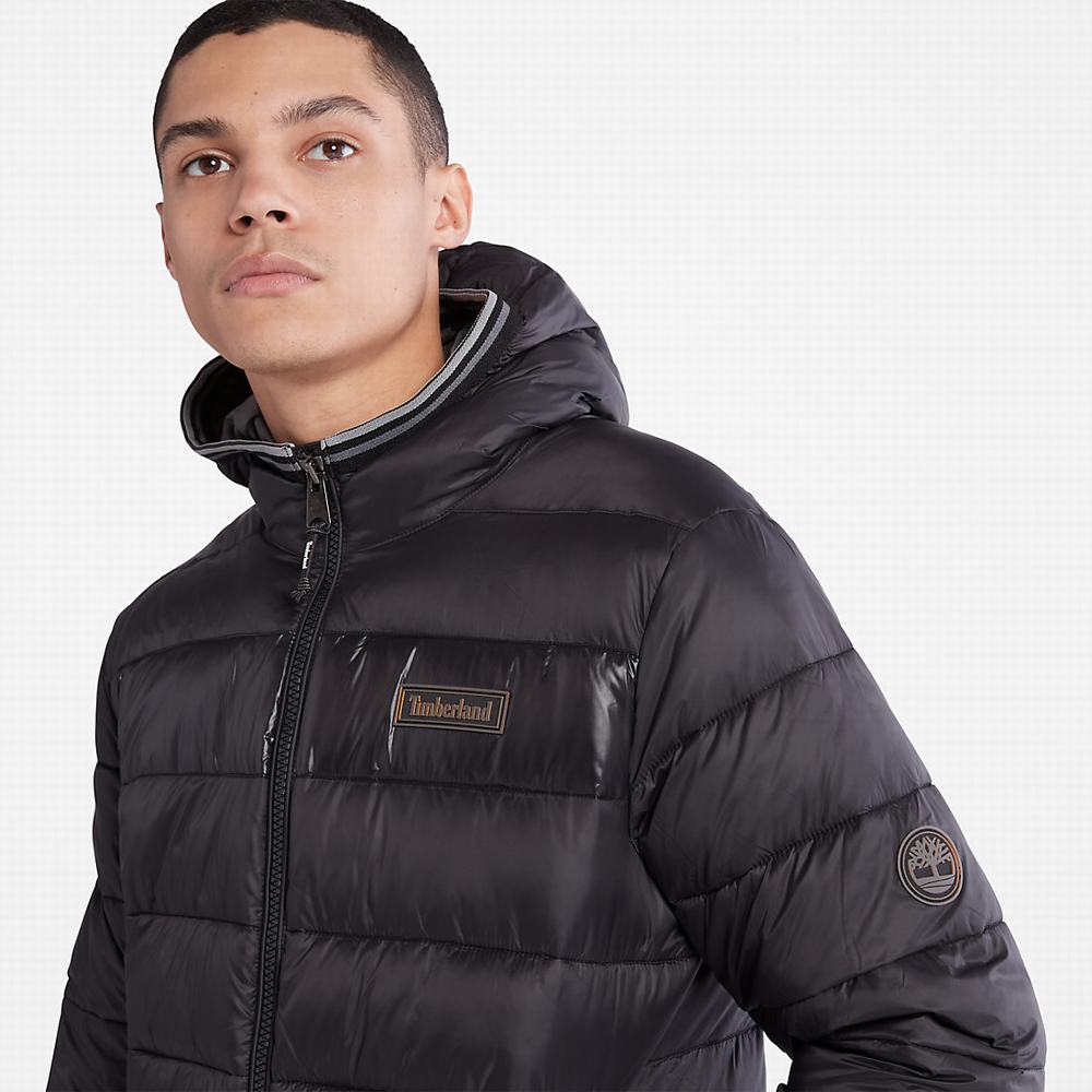 Pánské Bundy Timberland Garfield S Kapucí Puffer Černé | TI28713-507