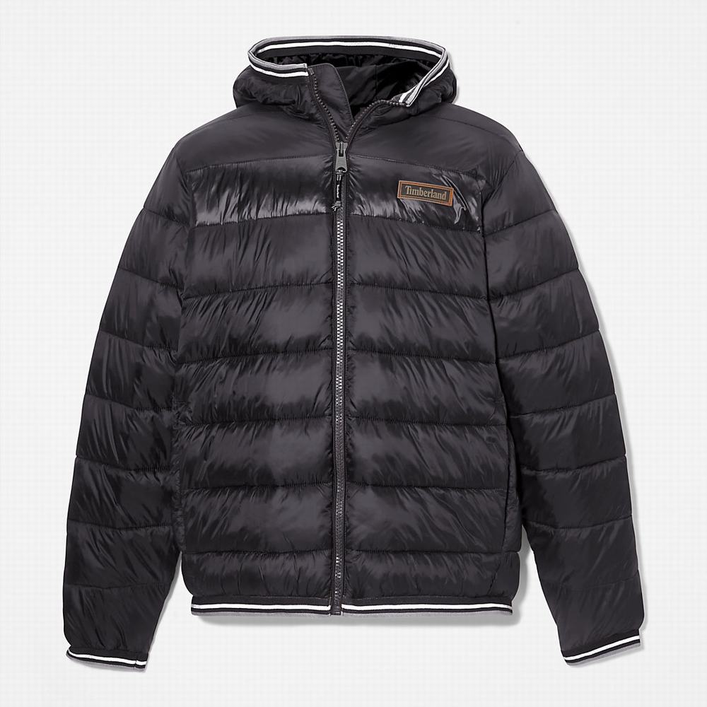 Pánské Bundy Timberland Garfield S Kapucí Puffer Černé | TI28713-507