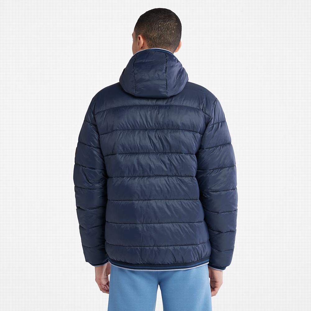 Pánské Bundy Timberland Garfield S Kapucí Puffer Tmavě Blankyt | TI51298-396