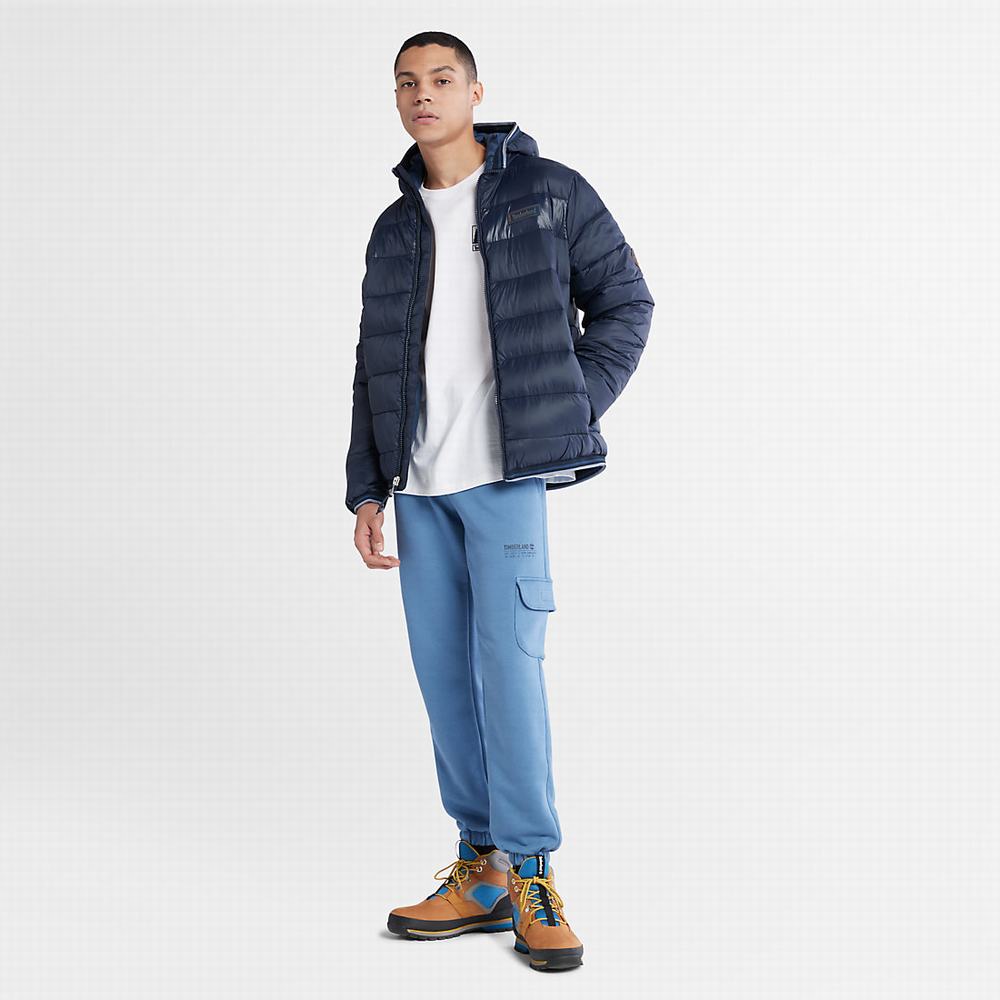 Pánské Bundy Timberland Garfield S Kapucí Puffer Tmavě Blankyt | TI51298-396
