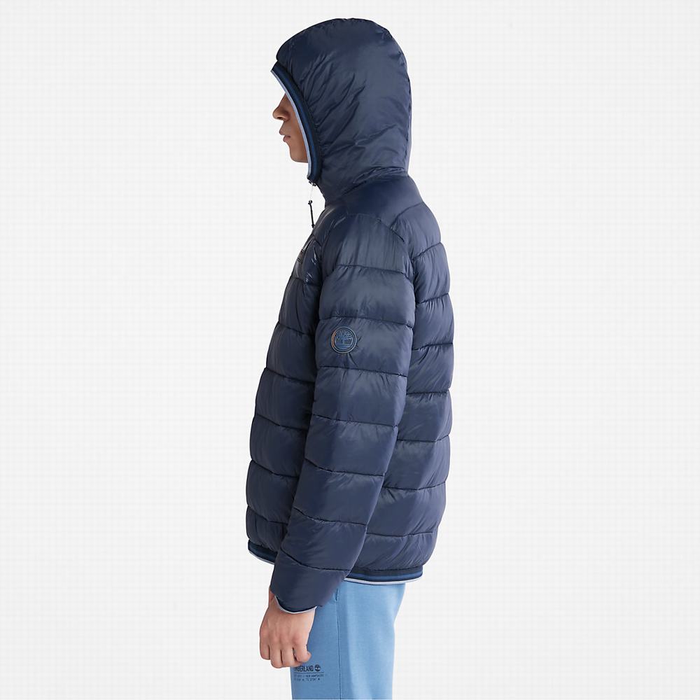 Pánské Bundy Timberland Garfield S Kapucí Puffer Tmavě Blankyt | TI51298-396