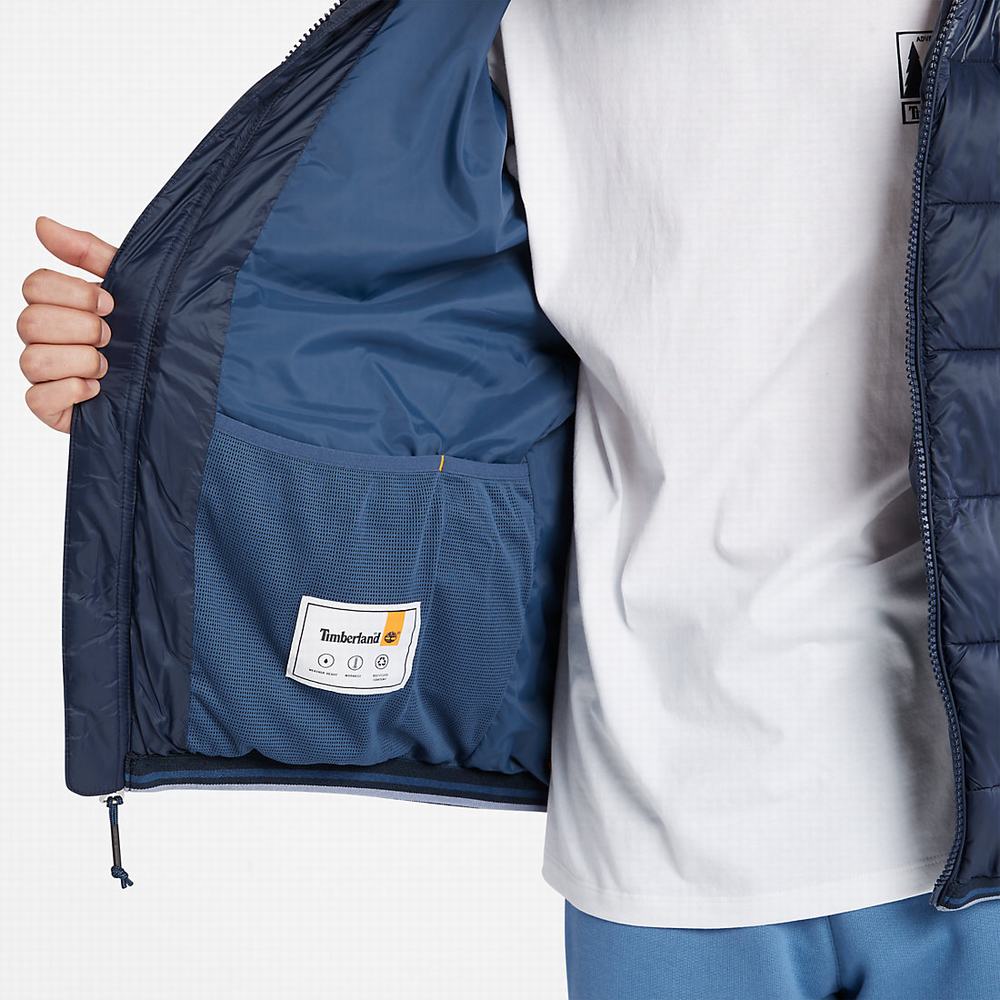 Pánské Bundy Timberland Garfield S Kapucí Puffer Tmavě Blankyt | TI51298-396