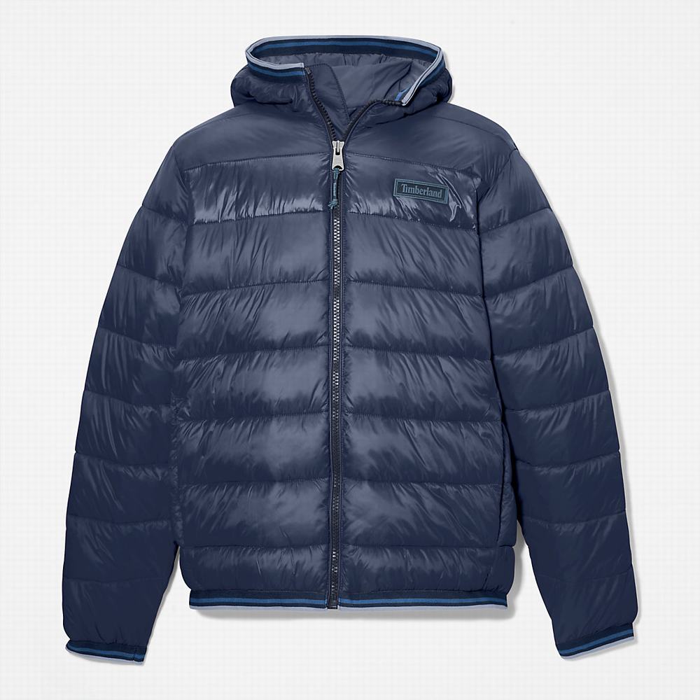 Pánské Bundy Timberland Garfield S Kapucí Puffer Tmavě Blankyt | TI51298-396