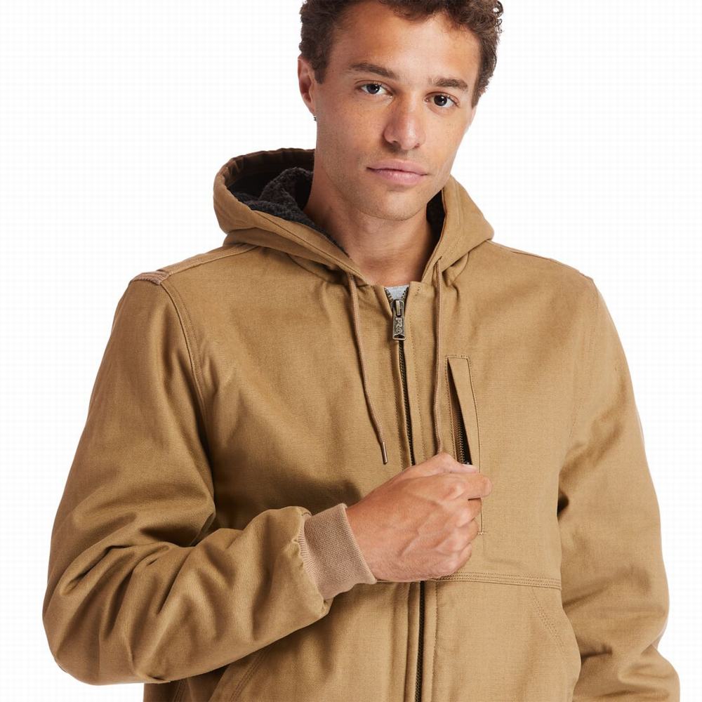 Pánské Bundy Timberland Gritman Podšité, S Kapucí Platene Tmavě Hnědé | TI64280-056