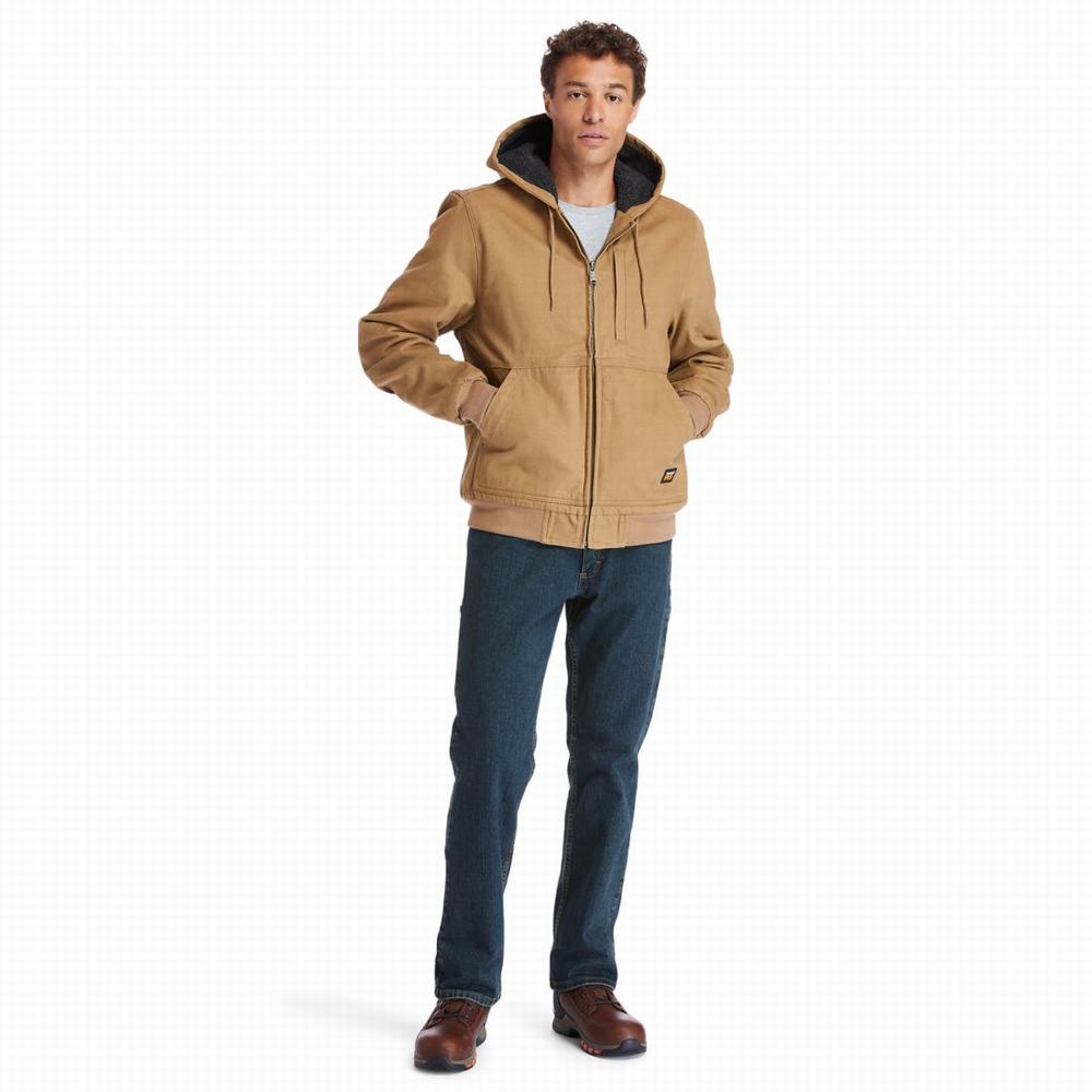 Pánské Bundy Timberland Gritman Podšité, S Kapucí Platene Tmavě Hnědé | TI64280-056