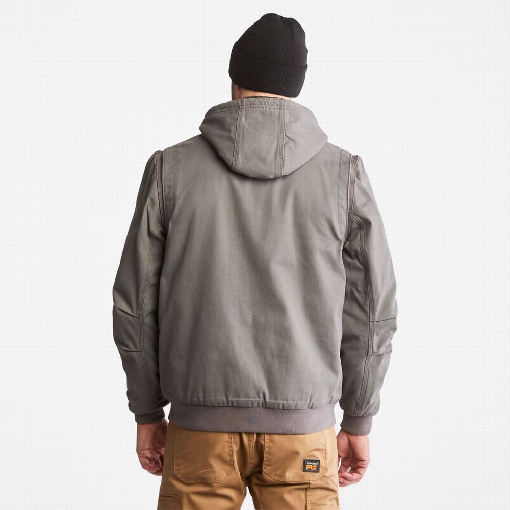 Pánské Bundy Timberland Gritman Podšité, S Kapucí Platene Pewter | TI79520-541