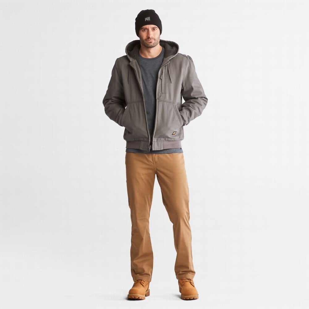 Pánské Bundy Timberland Gritman Podšité, S Kapucí Platene Pewter | TI79520-541