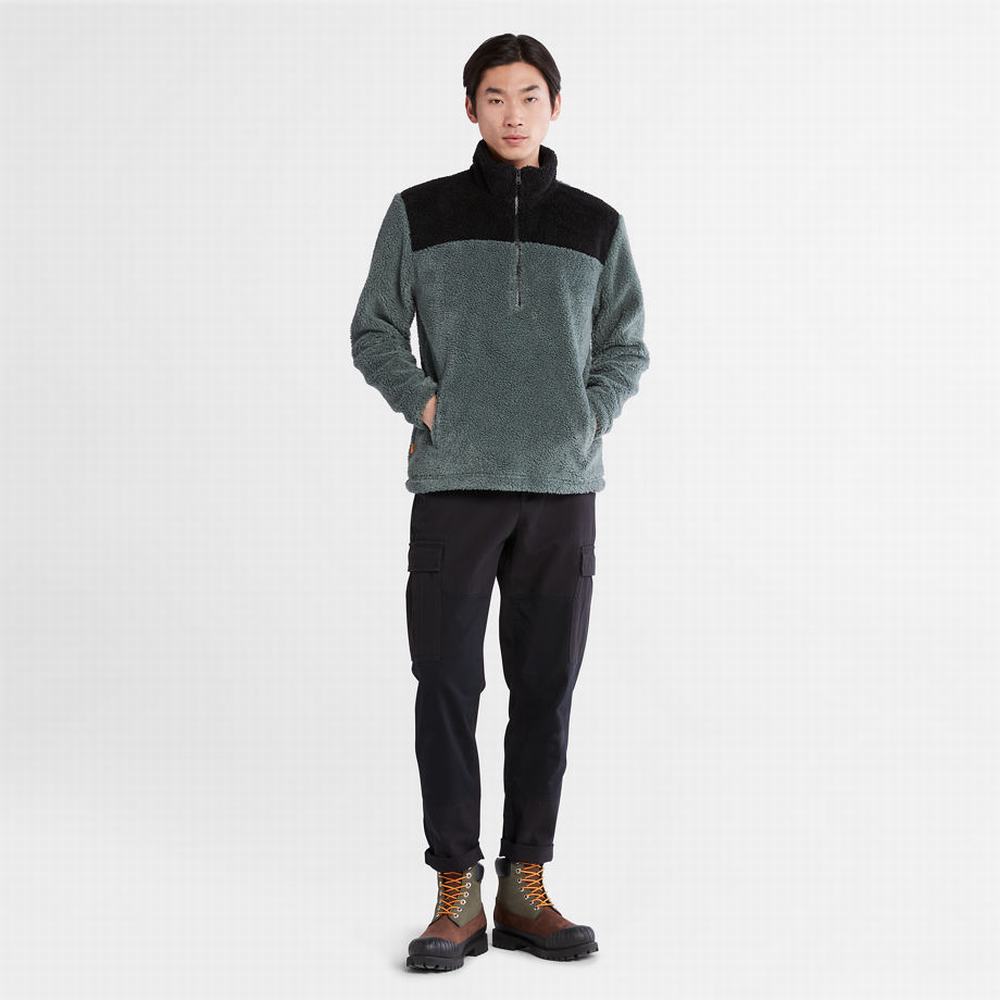 Pánské Bundy Timberland Half-zip Fleece Zelene | TI07925-378