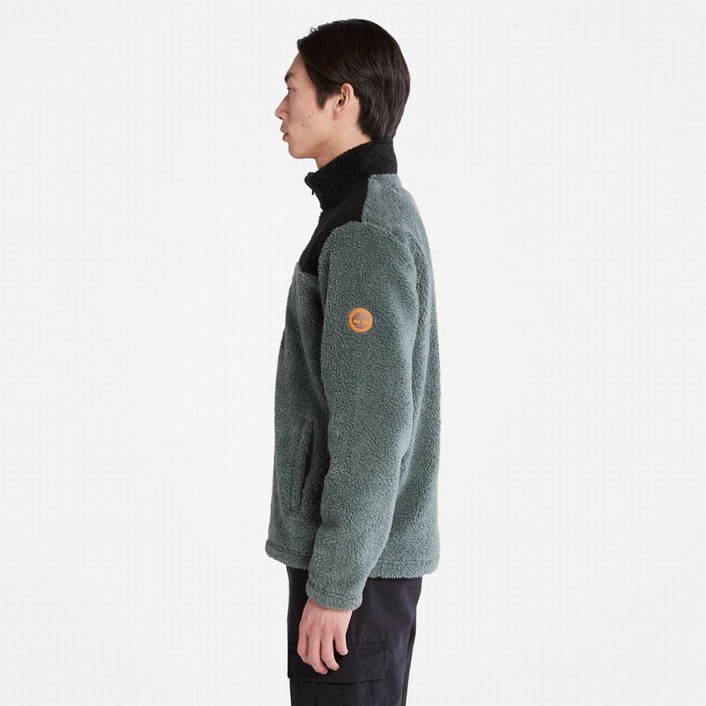 Pánské Bundy Timberland Half-zip Fleece Zelene | TI07925-378