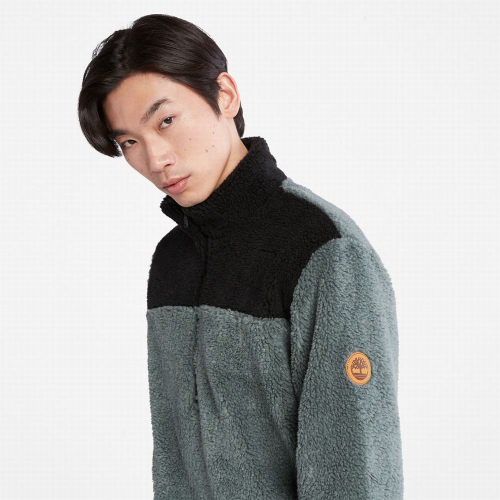 Pánské Bundy Timberland Half-zip Fleece Zelene | TI07925-378