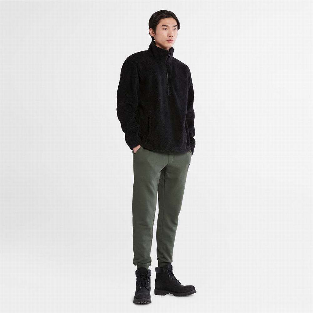 Pánské Bundy Timberland Half-zip Fleece Černé | TI10246-068