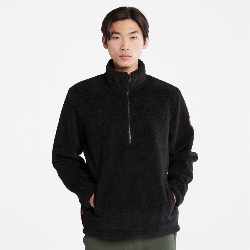 Pánské Bundy Timberland Half-zip Fleece Černé | TI10246-068