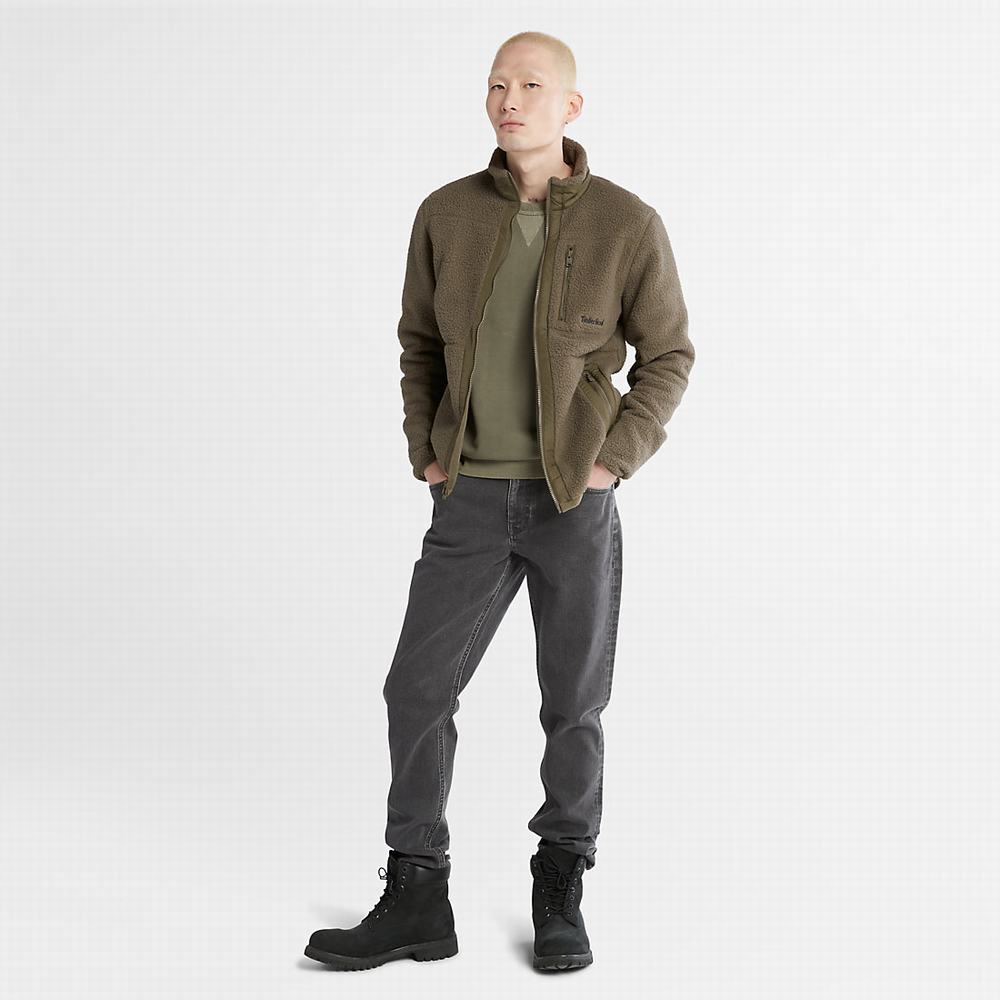 Pánské Bundy Timberland High-Pile Fleece Zelene | TI20781-765
