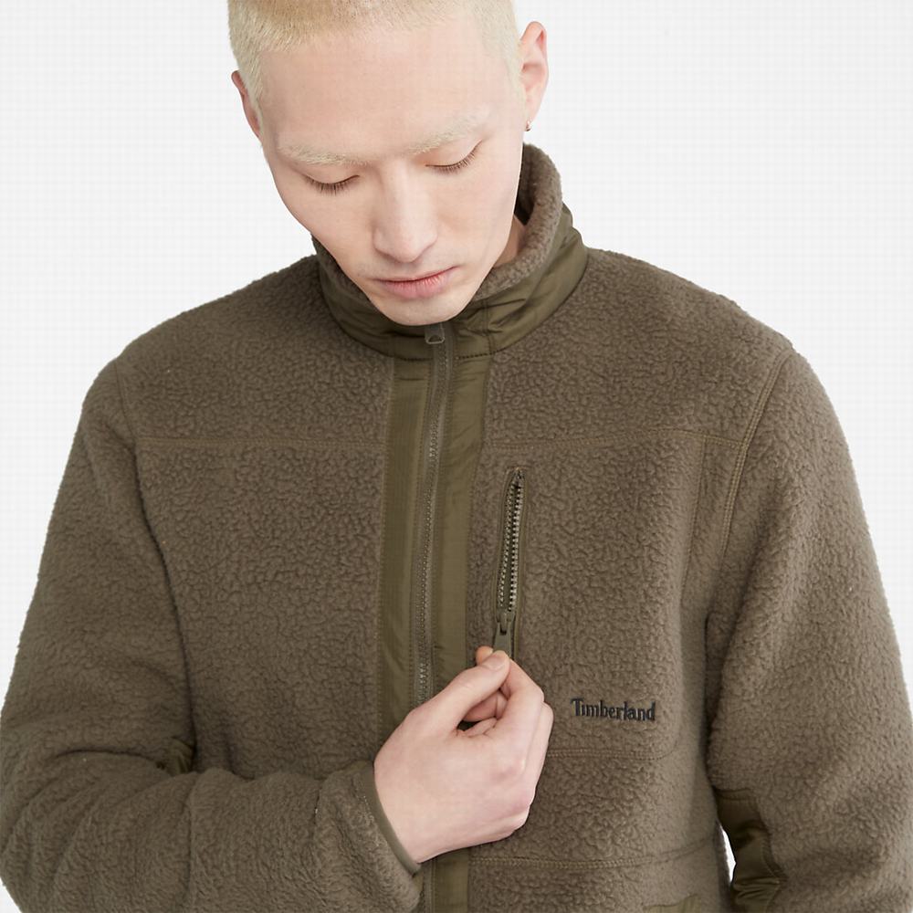 Pánské Bundy Timberland High-Pile Fleece Zelene | TI20781-765