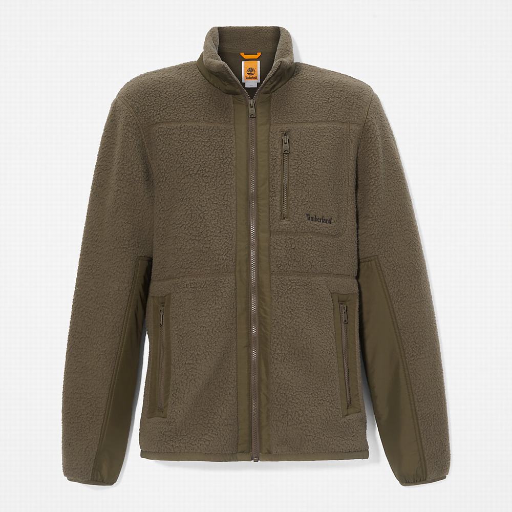 Pánské Bundy Timberland High-Pile Fleece Zelene | TI20781-765