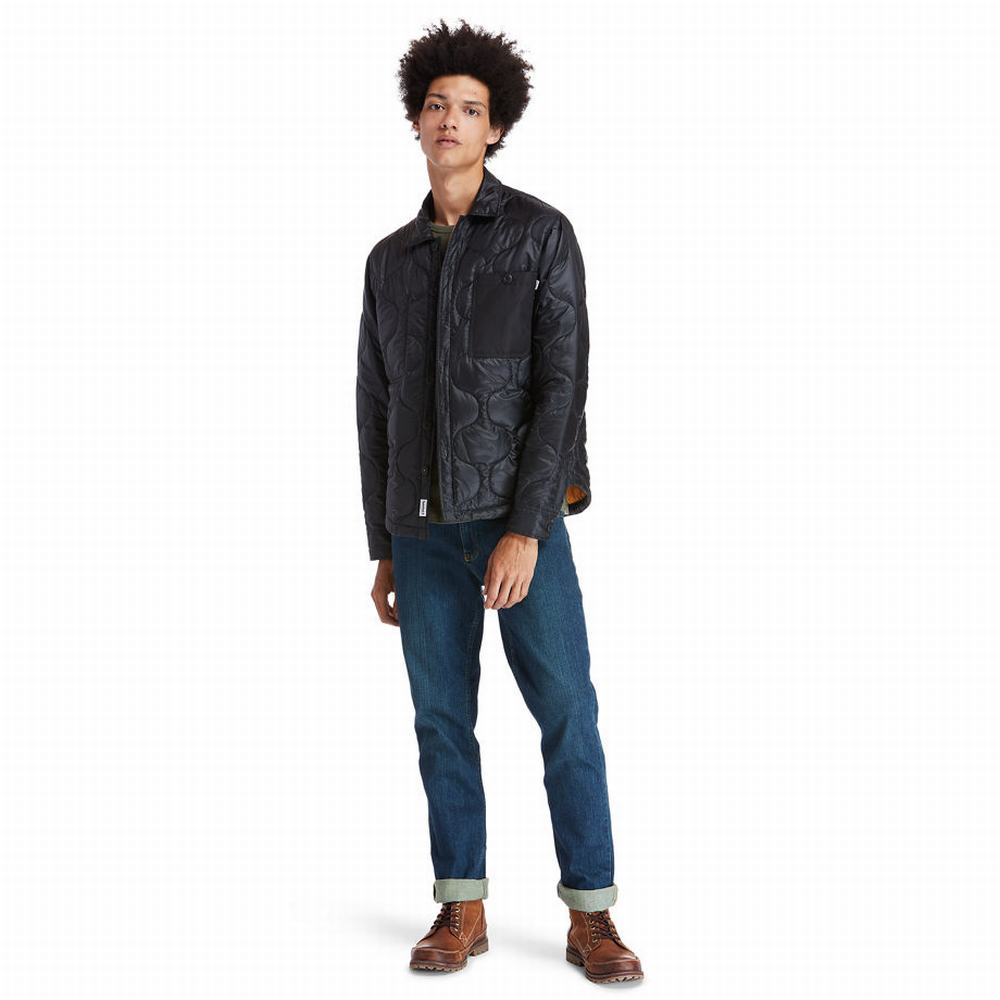 Pánské Bundy Timberland Insulated Overshirt Černé | TI74891-537