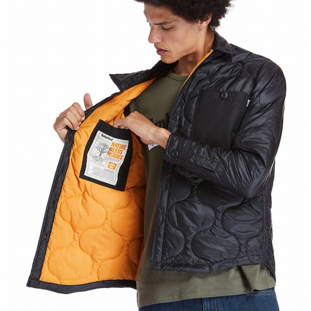 Pánské Bundy Timberland Insulated Overshirt Černé | TI74891-537