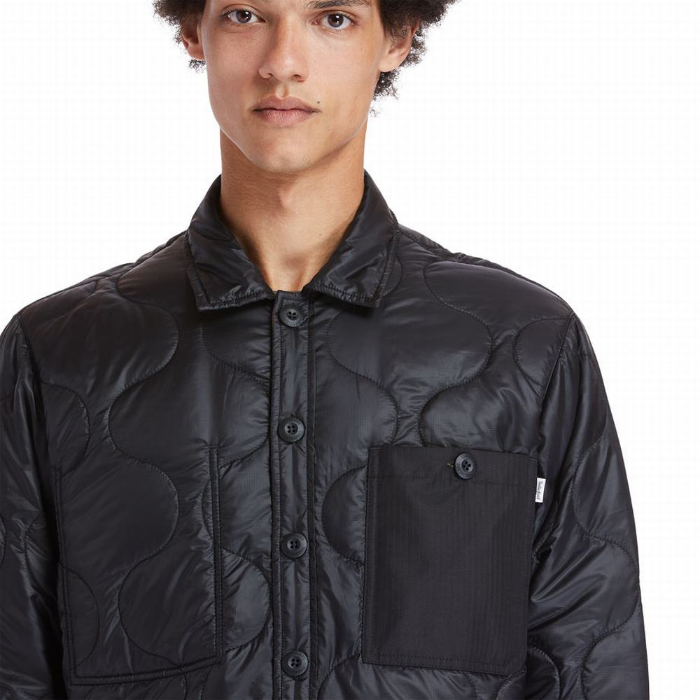 Pánské Bundy Timberland Insulated Overshirt Černé | TI74891-537