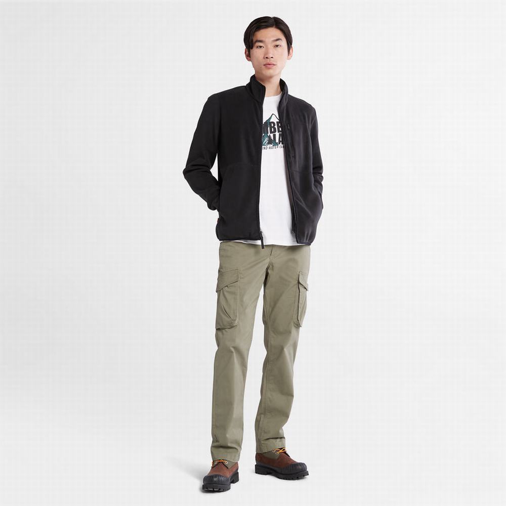 Pánské Bundy Timberland Mount Willard Zip Fleece Černé | TI05743-875